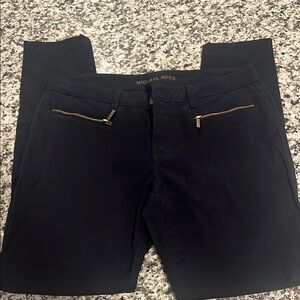 Michael Kors Black Pants with Gold Zippers